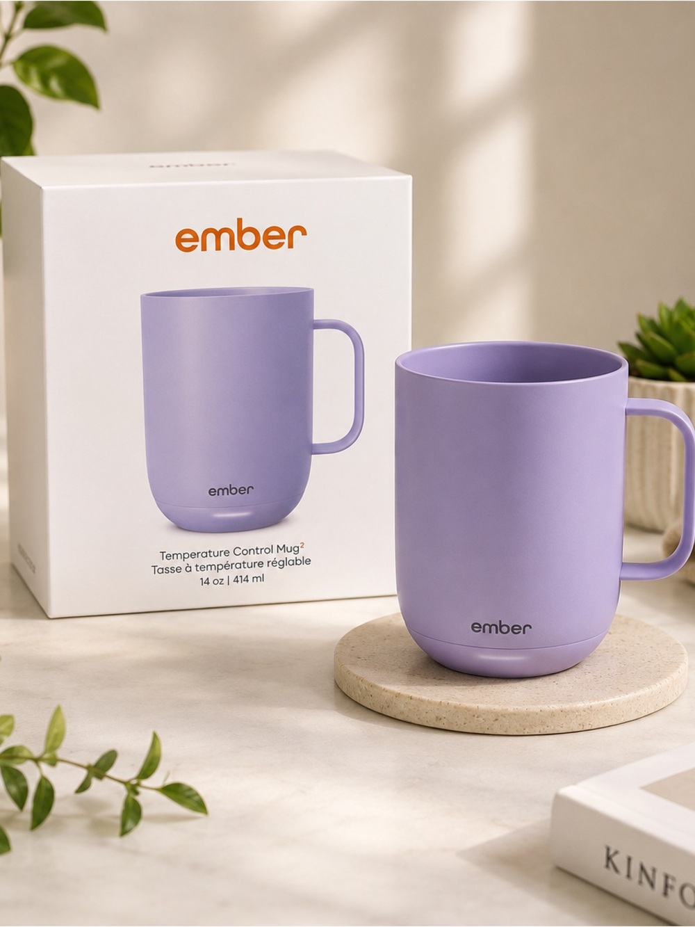 Ember 14oz MUG Temp. Control - Lavender - OPEN BOX - USED